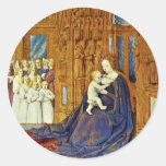 Madonna au portail d'une cathédrale par Fouquet Je Autocollants