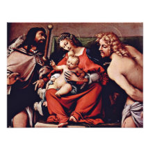 Madonna avec St Roch et St SebastiAn par le loto L Faire-parts