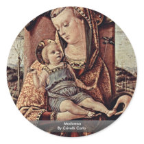 Madonna By Crivelli Carlo Round Stickers