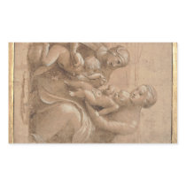 madonna col bambino san giovannino by Raffaello Rectangle Stickers