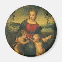 Madonna du chardonneret, art de Renaissance de Rap Magnets
