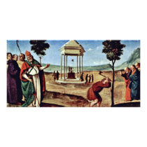 Madonna Enthroned St. Peter St. John The Baptist, Picture Card