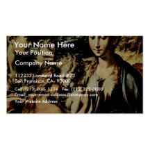 Madonna Enthroned St. Zachary St. John The Baptist Business Card Templates
