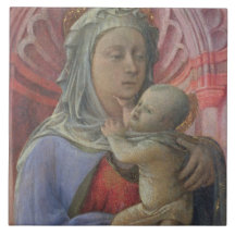 Madonna et enfant, c.1430 (tempera sur le panneau) carreaux en céramique