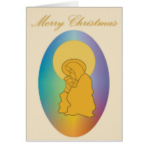 Madonna et enfant cartes de vœux