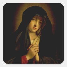 Madonna in Sorrow Square Sticker