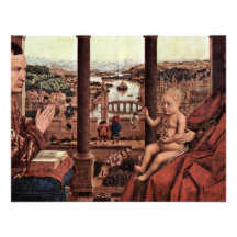 Madonna Of Chancellor Nicholas Rolin Detail By Eyc Invitation