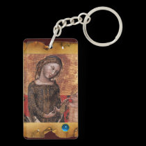 MADONNA OF HUMILITY Parchment key chains