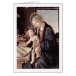 Madonna Of The Book By Sandro Botticelli Cards
