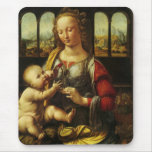 Madonna of the Carnation by Leonardo da Vinci Mouse Pads