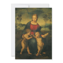 Madonna of the Goldfinch by Raphael or Raffaello Personalized Announcement
