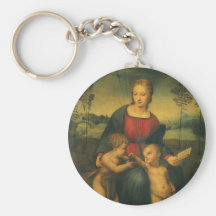 Madonna of the Goldfinch, Raphael Renaissance Art Keychain
