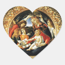 Madonna of the Magnificat Heart Stickers