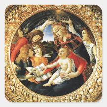 Madonna of the Magnificat Square Stickers