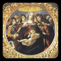 Madonna of the Pomegranate Square stickers