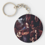 Madonna Of The Rocks By Leonardo Da Vinci Keychains