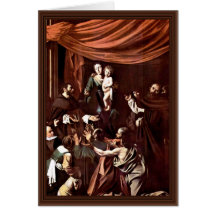 Madonna Of The Rosary By Michelangelo Merisi Da Ca Cards