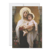 Madonna of the Roses by William Adolphe Bouguereau Custom Invite