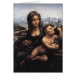 madonna of the yarnwinder, Leonardo Da Vinci Greeting Card
