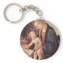 Madonna teaches the child Jesus Key Chains
