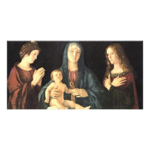 Madonna und zwei Heilige Photo Card