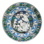 MADONNA WITH CHILD AND ANGELS ROUND STICKERS