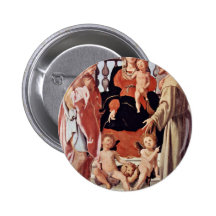Madonna With St. Francis And St. Jerome By Pontorm Buttons