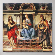 Madonna with Sts John the Baptist and Donatus Posters