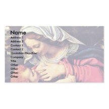 Madonna With The Green Cushion Business Card Templates