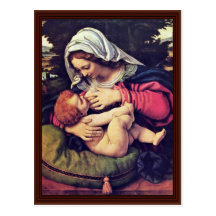 Madonna With The Green Cushion Postcards