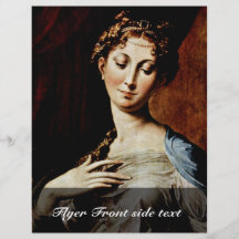 Madonna With The Long Neck  By Parmigianino Flyer Design