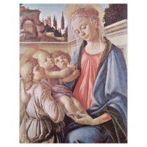 Madonna With Two Angels, By Sandro Botticelli Flyer Design