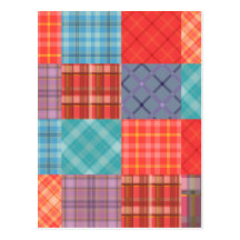 Madras Patchwork Post Cards