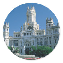 Madrid Communications Palace Round Sticker