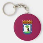 Madrid Flag Key Chain
