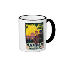 Madrid in Springtime Travel Promotional Poster Mug