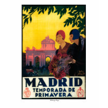 Madrid in Springtime Travel Promotional Poster Shirts