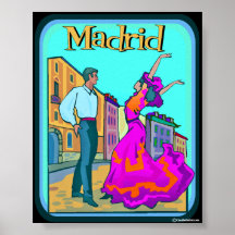 Madrid Travel Poster