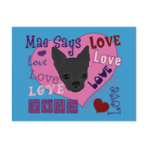 Mae Says Love! Postcard
