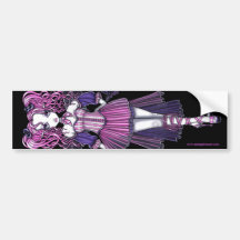 "Maegan" Pink Valentine Fairy Art Sticker Bumper Stickers