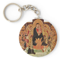 Maestà. By Ambrogio Lorenzetti Key Chains
