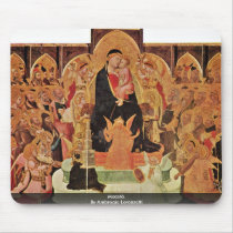 Maestà. By Ambrogio Lorenzetti Mouse Pad