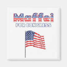 Maffei for Congress Patriotic American Flag Magnet