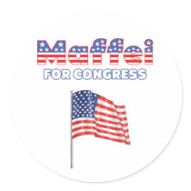 Maffei for Congress Patriotic American Flag Stickers