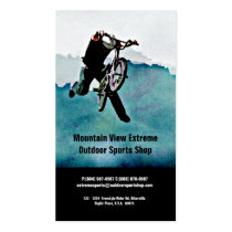 Magasin de bicyclette ou magasin de sports en plei cartes professionnelles