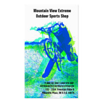 Magasin de bicyclette ou magasin de sports en plei cartes professionnelles
