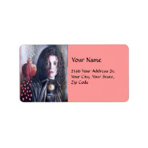 MAGDALEN pink brown red yellow Address Label
