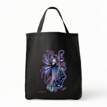 "Magdalene" Gothic Blue Rose Fairy Canvas Bag