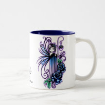 "Magdalene" Gothic Blue Rose Fairy Mug