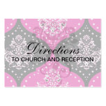 magent pink black white henna damask business card templates